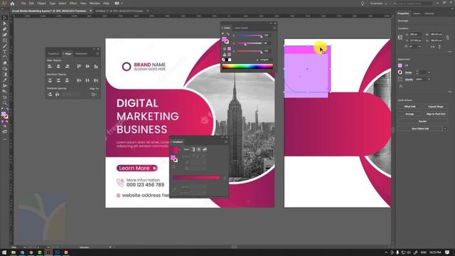 How to Design Social Media Post Banner in Illustrator | Illustrator Tutorial Tamil | Buff Tutorial