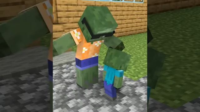 Monster School: Baby Zombie Boy and Bad Gangster - Minecraft Animation (shorts version) #Shorts 56