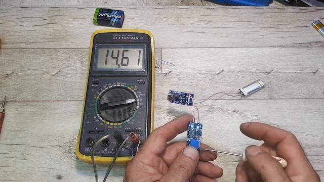 Питание мультиметра аккумулятором от электронной сигары. смотреть онлайн