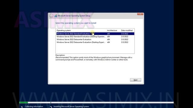 Windows Server 2022 Core (CLI) -  installation смотреть онлайн