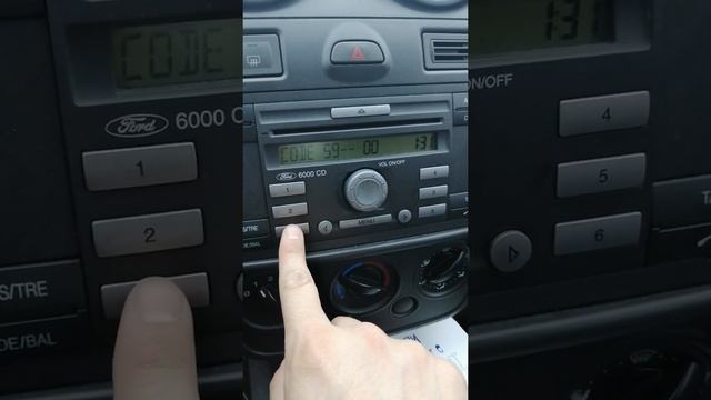 Ford Fiesta 2006 radio code