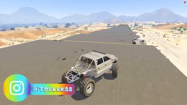 КАК ДАЛЕКО МАШИНА-КОЛЮЧКА СМОЖЕТ ЗАБРАТЬСЯ ПО СТУПЕНЬКАМ ЛЕСТНИЦЫ ? - ЭКСПЕРИМЕНТ В ГТА 5 ! смотреть онлайн