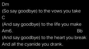 My Chemical Romance - To the end (chords)