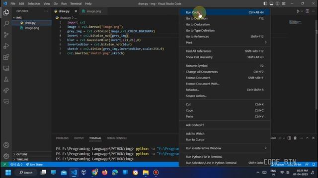 Normal Image To Sketch in Python!