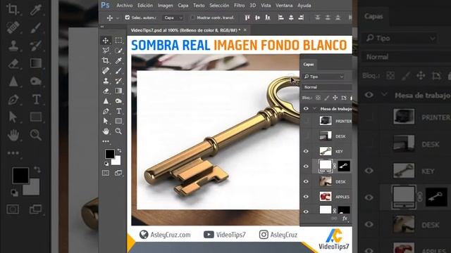 Sombra real - Adobe Photoshop CC 2017 смотреть онлайн