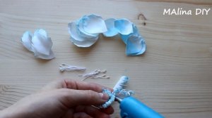 Резинка для волос с цветком из фоамирана|DIY|Easy foam flower scrunchie