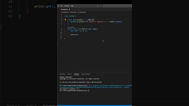 Java - Varargs: Variable-Length Arguments смотреть онлайн