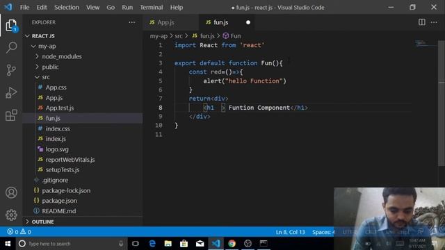 React Js Function Component Tutorial in Hindi /Urdu смотреть онлайн