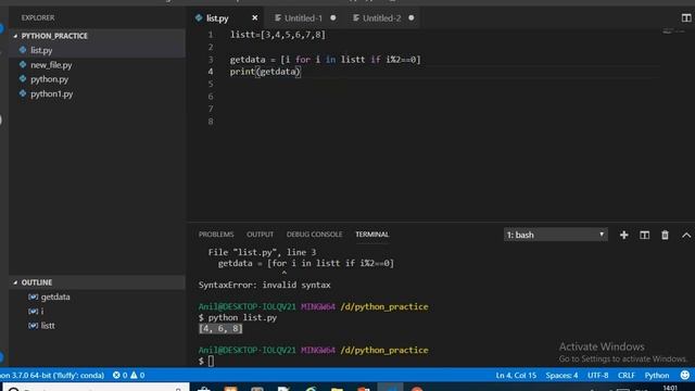 Separate odd and even value in list with python