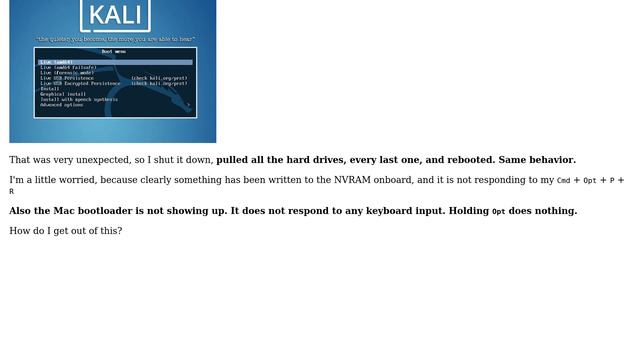 Apple: Mac Pro booting to Kali Linux screen without HDD installed смотреть онлайн