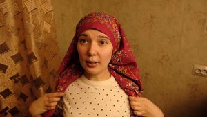 Как повязать платок? Ушки. Народный платок