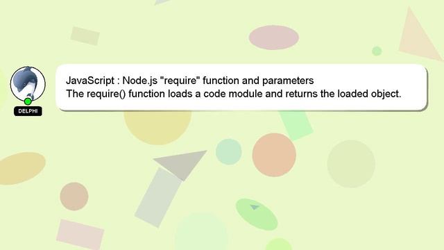 JavaScript : Node.js "require" function and parameters