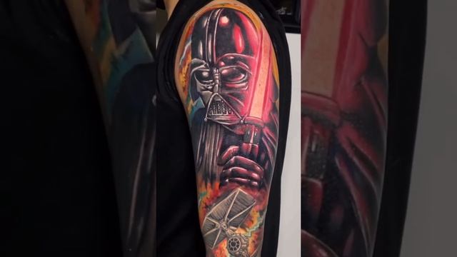 Star Wars Darth Vader Tattoo Sleeve By Jerson #tattooartist #starwars #tattoo