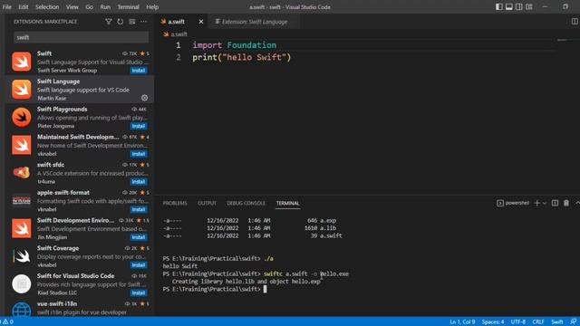 How to SETUP Visual Studio code for Swift