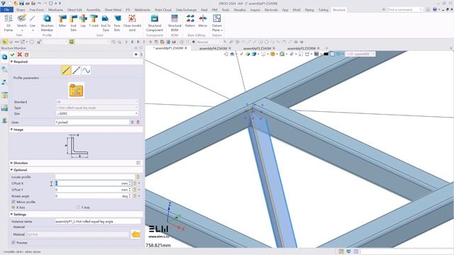 Новый модуль проектирования металлоконструкций в ZW3D 2024