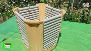 DIY Поделки из пластиковых труб своими руками Вазон для дачи Кашпо Идеи из ПВХ труб Декор Flowerpo