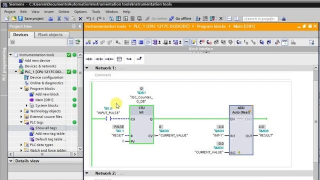 Siemens Tia Portal - Math Functions - ADD, SUB, MUL, DIV - PLC Training