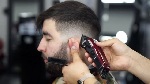 Drop Fade Tutorial | Side Part | Beard Line up! смотреть онлайн