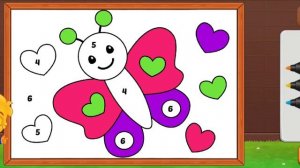 Color Games - Butterfly | Number Coloring | ABC Games