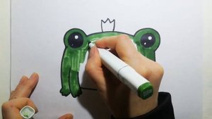 Как нарисовать Царевну-Лягушку маркерами . How To Draw a Princess Frog with markers.