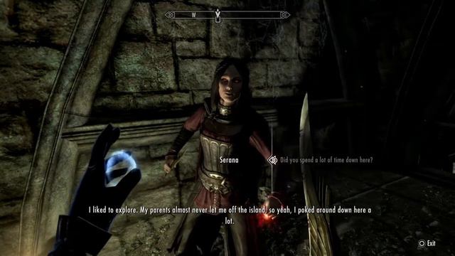 Serana Skyrim. Uncommon Courtyard conversation!!. All Dialogues смотреть онлайн