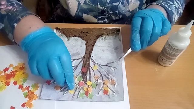 Студия "Декорирование поверхностей". Мастер-класс панно Объемное дерево". Часть 2