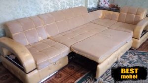 Перетяжка дивана с креслом 10.02.2019