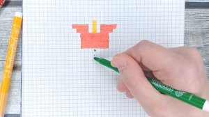 Как нарисовать цветок по клеточкам / Красивый тюльпан / Рисунки по клеточкам цветы / Like ART