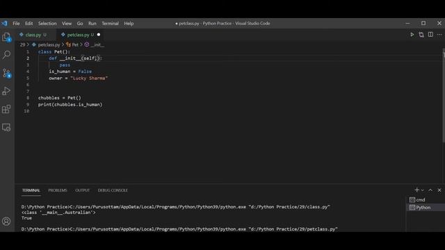 Python Class and Objects Day 29