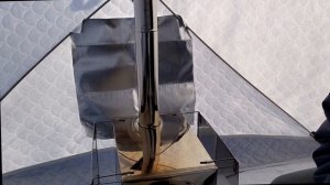 Палатка "Пингвин" зимняя. Тест палатки. Печь "Пошехонка малая" Тест.