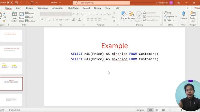 MIN and MAX Function @sonalibiswal5472 #sql #sqltutorialforbeginners #sqltutorial