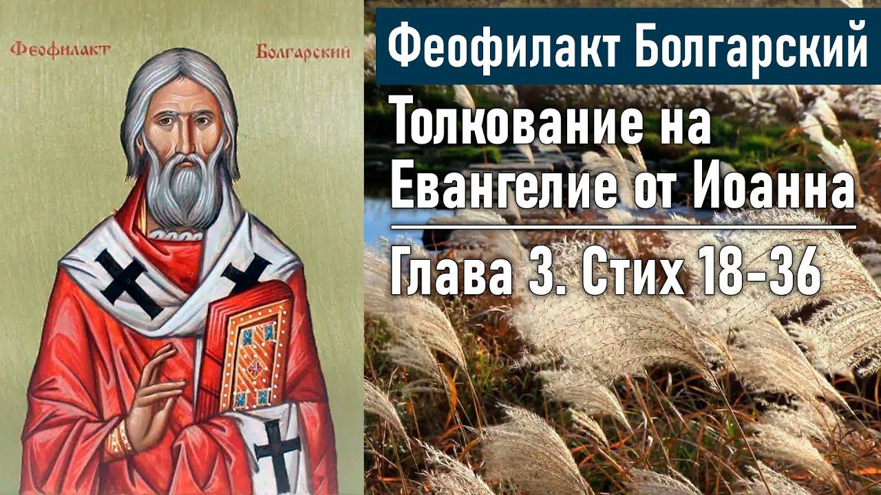 Толкование на Евангелие от Иоанна. Глава 3. Стих 18-36 / Феофилакт Болгарский