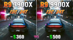 Ryzen 9 9900X - Ryzen 9 7900X | Сравнительное тестирование в 10 играх | 1080p