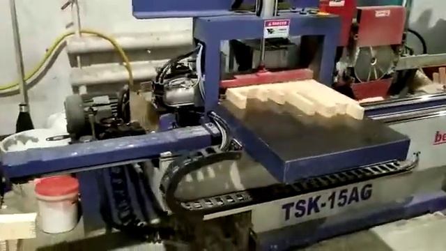 Шипорезный станок для сращивания древесины Beaver TSK -15AG с клеенанесением гидроподача клеенама смотреть онлайн