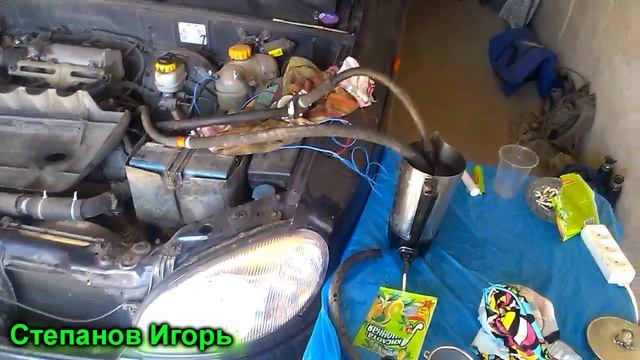 Промывка чистка радиатора печки без снятия на Daewoo Sens смотреть онлайн