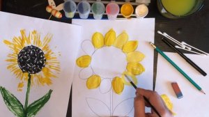 Рисуем "Подсолнух" старший возраст