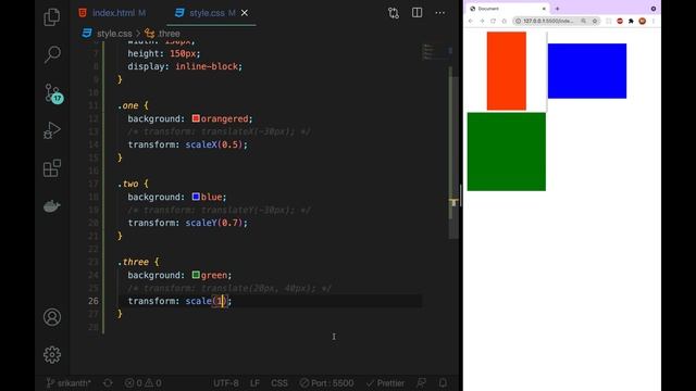 CSS3 Full Course[4K] - 60 | Transform Property in CSS | translate() rotate() scale() skew()Explaine