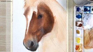 Horse in Watercolor Painting