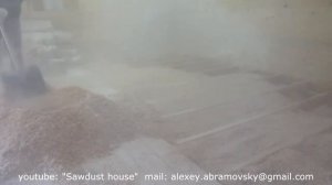 Засыпка пола стружкой с известью