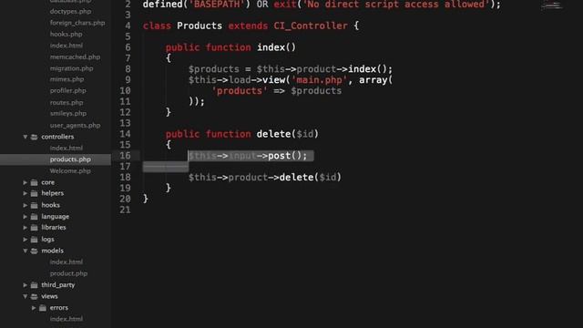 PHP CodeIgniter - Products CRUD