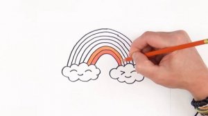 How to Draw a Rainbow and Clouds | Easy Drawing for Beginners