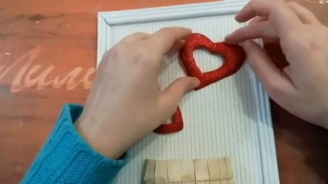 DIY. Аппликация из СЕРДЕЧЕК. ПОДАРОК, Украшение на день СВЯТОГО ВАЛЕНТИНА поделки своими руками смотреть онлайн