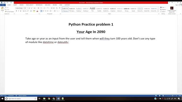 Practice Problem 1 (Easy) | Python Tutorials For Absolute Beginners In Hindi #103 смотреть онлайн