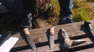 Тестирование ножей из стали Р18. Самые большие модели ножей "Викинг" и "Таран".