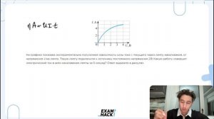 На графике показана экспериментально полученная зависимость силы тока I, текущего через - №24736