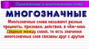 Однозначные и многозначные слова.mp4