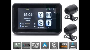 Двухканальный видеорегистратор AVS305DVR для мотоцикла с функцией CarPlay