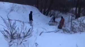 На буране с дровами в гору