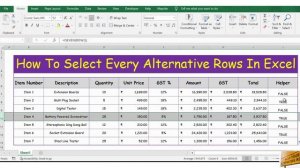 How to Select Every other row in Excel - How to Select every alterative row in excel