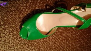 Green shoes with 16 cm stiletto heels Зеленые туфли на 16 см шпильке